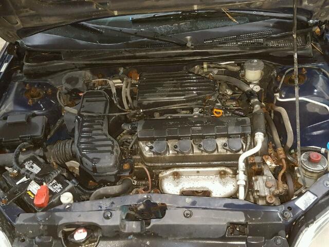 2HGES16523H546356 - 2003 HONDA CIVIC LX BLUE photo 7