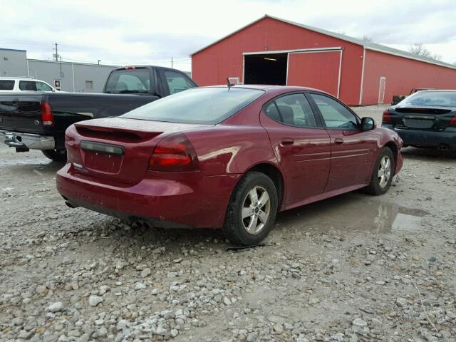 2G2WP552961181291 - 2006 PONTIAC GRAND PRIX RED photo 4