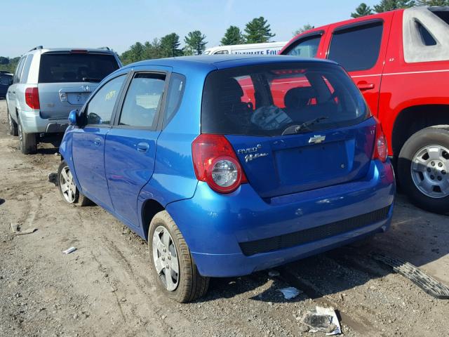 KL1TD66E69B624112 - 2009 CHEVROLET AVEO LS BLUE photo 3