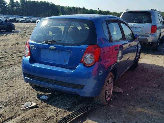 KL1TD66E69B624112 - 2009 CHEVROLET AVEO LS BLUE photo 4