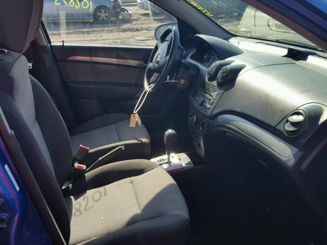 KL1TD66E69B624112 - 2009 CHEVROLET AVEO LS BLUE photo 5