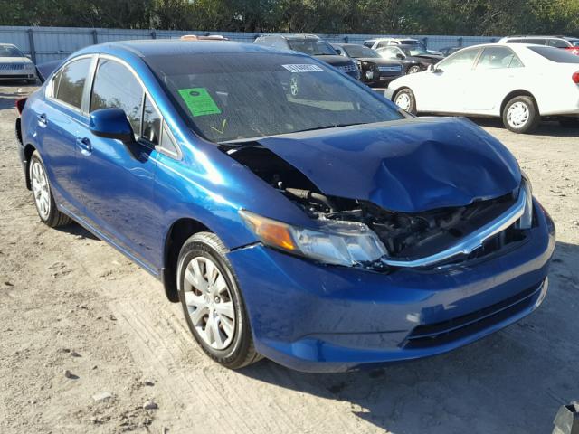 19XFB2E59CE032297 - 2012 HONDA CIVIC LX BLUE photo 1