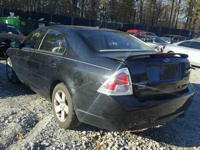 3FAHP07Z49R138386 - 2009 FORD FUSION SE BLACK photo 3