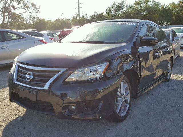 3N1AB7AP1EL627676 - 2014 NISSAN SENTRA S BLACK photo 2