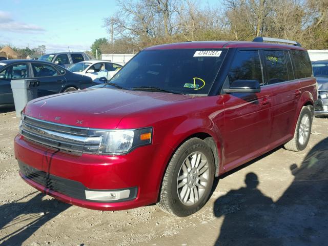 2FMHK6C89EBD03068 - 2014 FORD FLEX SEL BURGUNDY photo 2