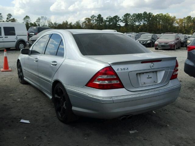 WDBRF52H77F867892 - 2007 MERCEDES-BENZ C 230 SILVER photo 3