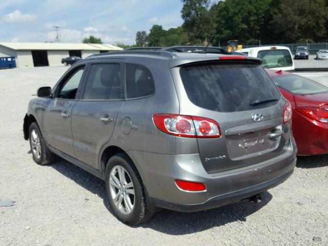 5XYZK4AG1CG160522 - 2012 HYUNDAI SANTA FE L GRAY photo 3