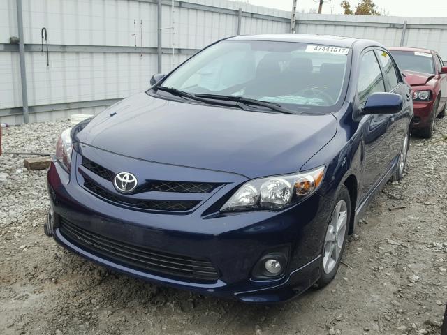 2T1BU4EE7BC651532 - 2011 TOYOTA COROLLA BA BLUE photo 2