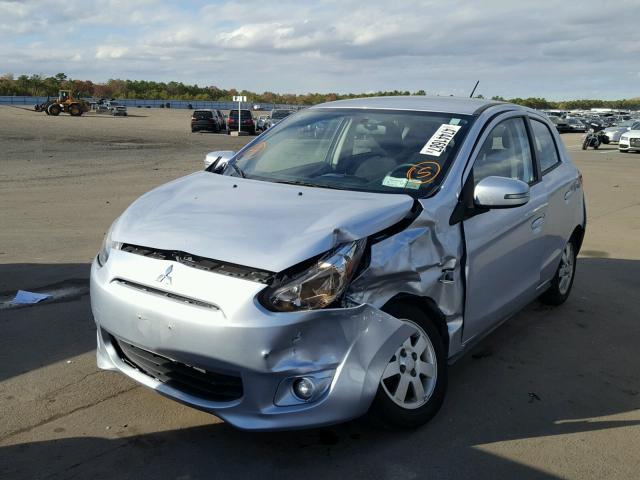 ML32A4HJ4FH059916 - 2015 MITSUBISHI MIRAGE ES SILVER photo 2