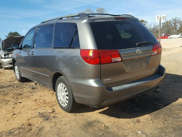 5TDZA23C94S204904 - 2004 TOYOTA SIENNA CE GRAY photo 3