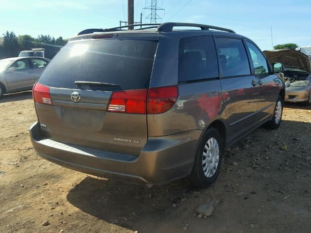 5TDZA23C94S204904 - 2004 TOYOTA SIENNA CE GRAY photo 4