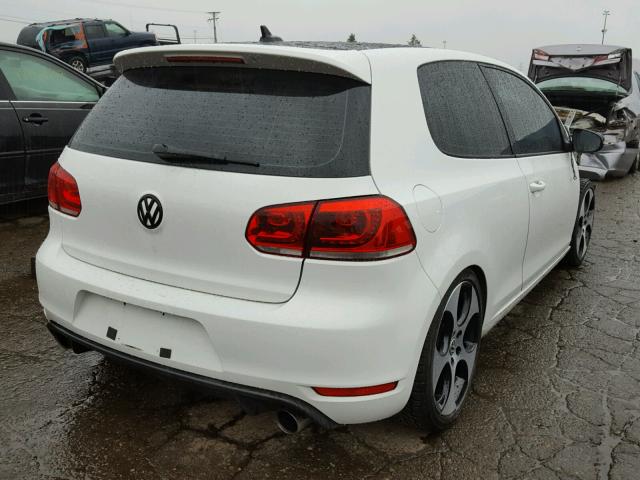 WVWEV7AJXBW012163 - 2011 VOLKSWAGEN GTI WHITE photo 4