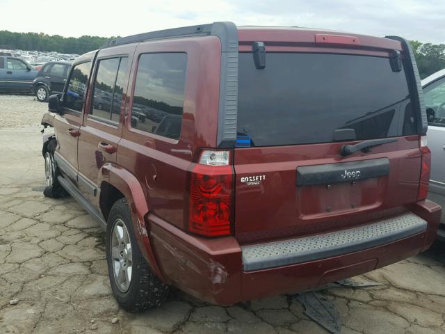 1J8HH48K77C657873 - 2007 JEEP COMMANDER MAROON photo 3