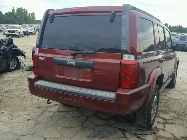 1J8HH48K77C657873 - 2007 JEEP COMMANDER MAROON photo 4