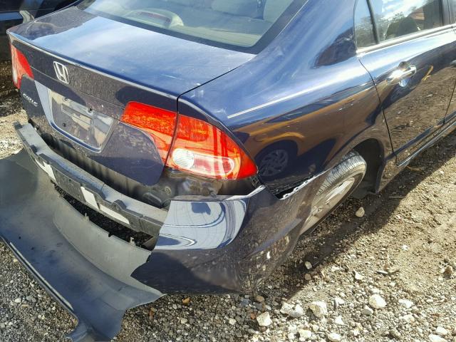 1HGFA16876L052504 - 2006 HONDA CIVIC EX BLUE photo 9