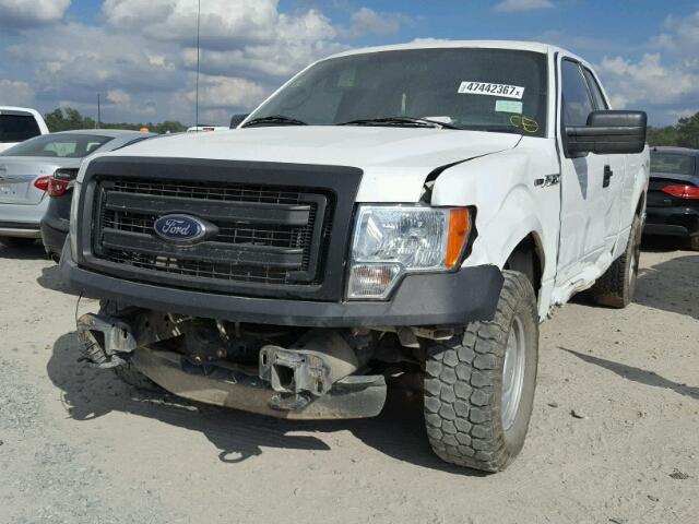 1FTEX1EM5DKD29404 - 2013 FORD F150 WHITE photo 2