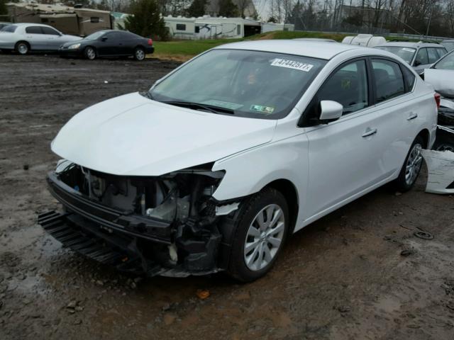 3N1AB7AP5GY317276 - 2016 NISSAN SENTRA S WHITE photo 2