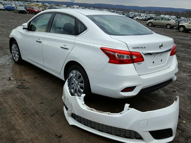 3N1AB7AP5GY317276 - 2016 NISSAN SENTRA S WHITE photo 3