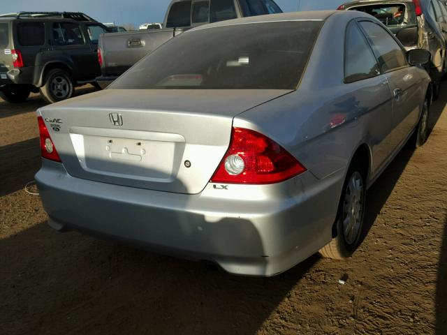 1HGEM22584L063304 - 2004 HONDA CIVIC LX SILVER photo 4