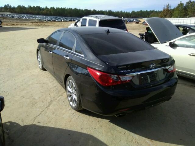 5NPEC4AC5CH423368 - 2012 HYUNDAI SONATA SE BLACK photo 3