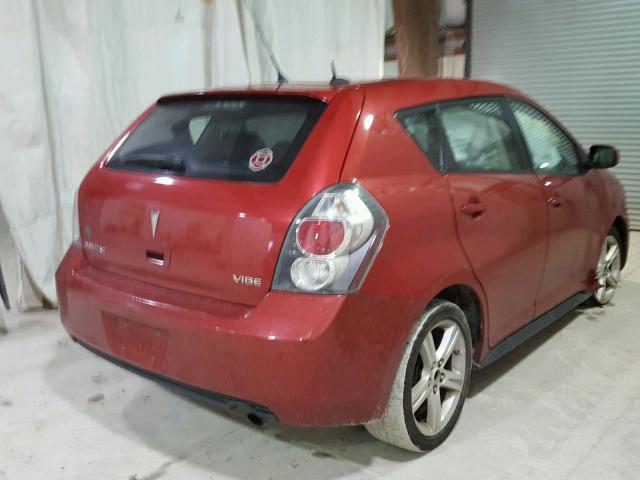 5Y2SP67059Z406197 - 2009 PONTIAC VIBE RED photo 4