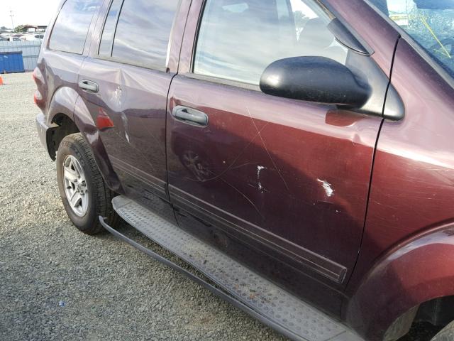 1D4HB48D55F556078 - 2005 DODGE DURANGO SL PURPLE photo 9