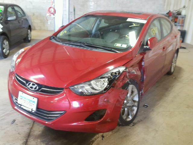 KMHDH4AE9CU310913 - 2012 HYUNDAI ELANTRA GL RED photo 2