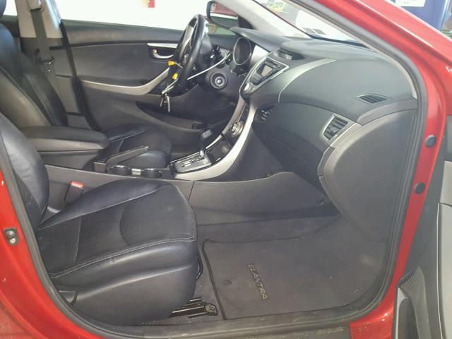 KMHDH4AE9CU310913 - 2012 HYUNDAI ELANTRA GL RED photo 5