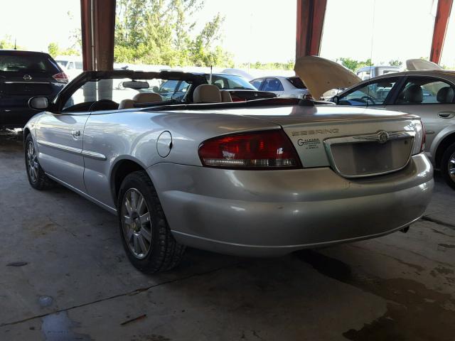 1C3EL65R74N123816 - 2004 CHRYSLER SEBRING LI SILVER photo 3