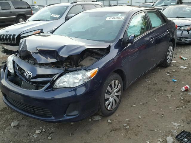 2T1BU4EE5CC790690 - 2012 TOYOTA COROLLA BA BLUE photo 2