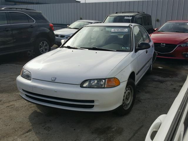 1HGEG8646PL029670 - 1993 HONDA CIVIC DX WHITE photo 2