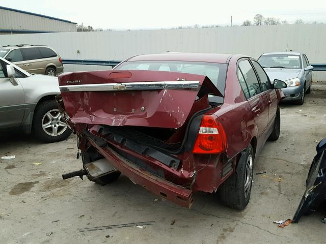 1G1ZS58F67F275685 - 2007 CHEVROLET MALIBU LS RED photo 4