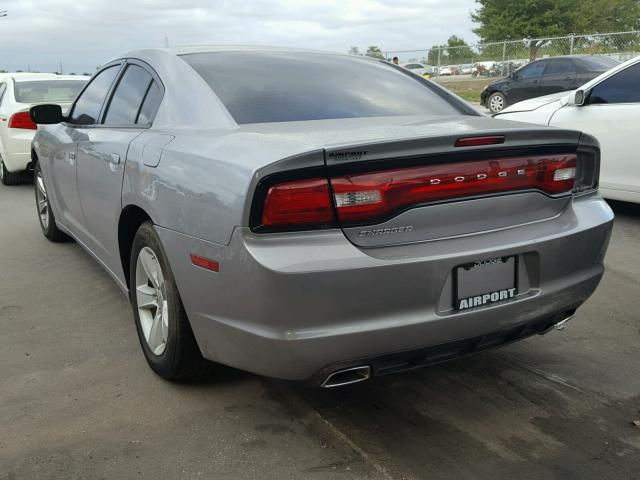 2C3CDXBG1EH242906 - 2014 DODGE CHARGER SE SILVER photo 3