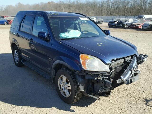 SHSRD788X4U203394 - 2004 HONDA CR-V EX BLUE photo 1