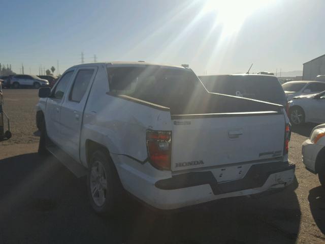 5FPYK1F56CB458533 - 2012 HONDA RIDGELINE WHITE photo 3