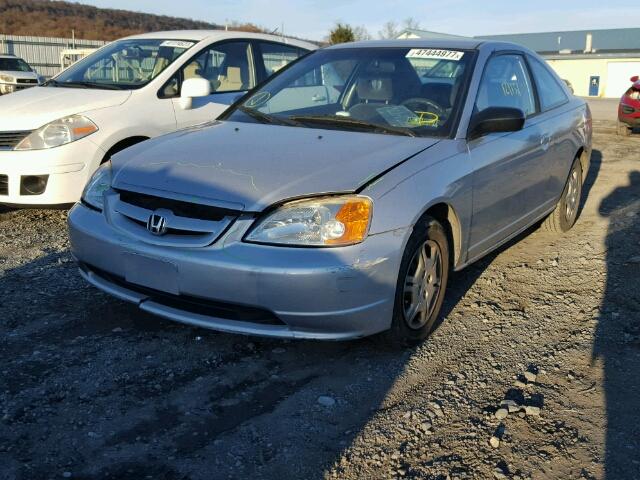 1HGEM22542L096863 - 2002 HONDA CIVIC LX GRAY photo 2