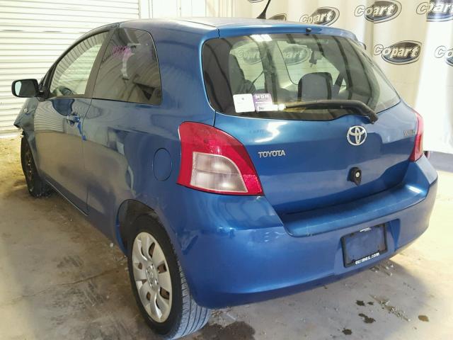 JTDJT923475115592 - 2007 TOYOTA YARIS BLUE photo 3