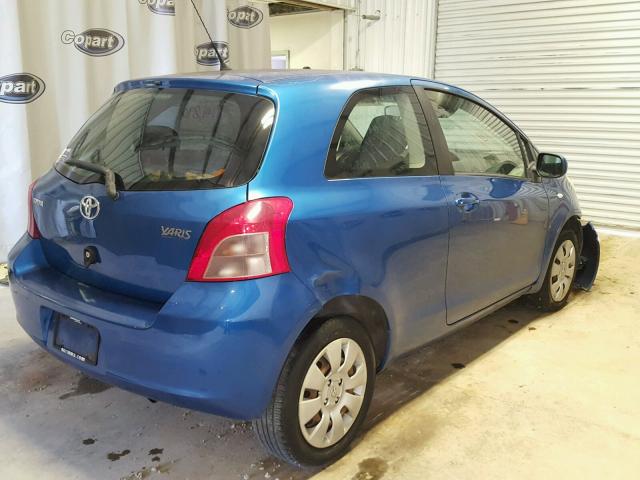 JTDJT923475115592 - 2007 TOYOTA YARIS BLUE photo 4