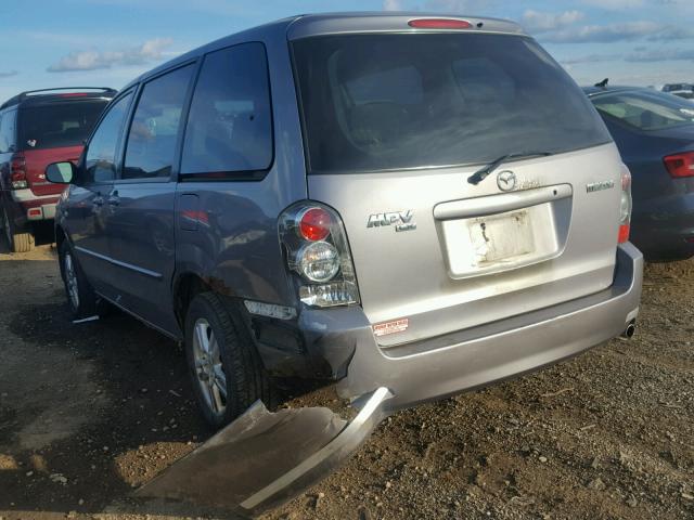 JM3LW28A340526463 - 2004 MAZDA MPV WAGON GRAY photo 3