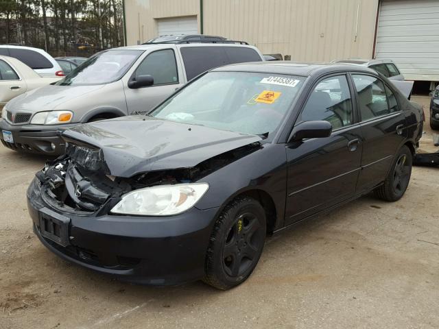 1HGES26765L005467 - 2005 HONDA CIVIC EX BLACK photo 2