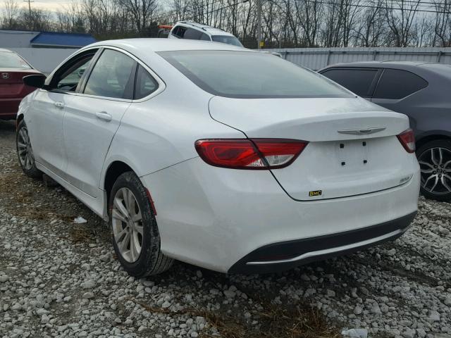 1C3CCCAB6FN552477 - 2015 CHRYSLER 200 LIMITE WHITE photo 3