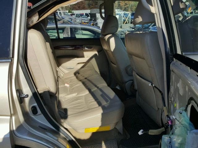 JTJBT20XX80166351 - 2008 LEXUS GX 470 GOLD photo 6