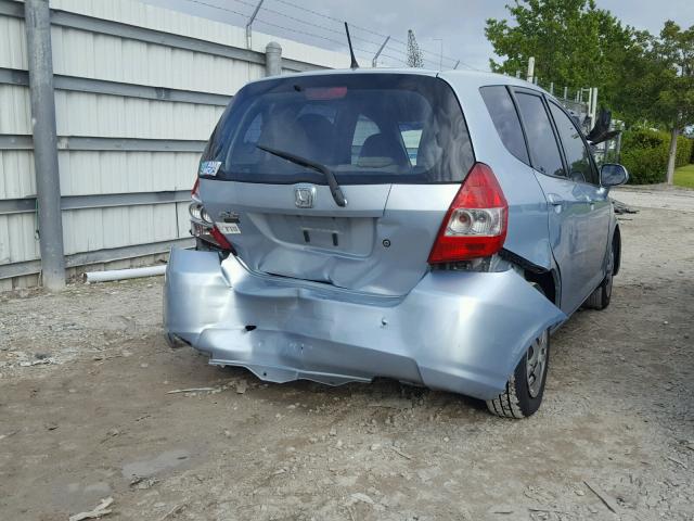 JHMGD38457S038512 - 2007 HONDA FIT BLUE photo 4