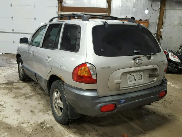 KM8SC73D93U435812 - 2003 HYUNDAI SANTA FE G SILVER photo 3