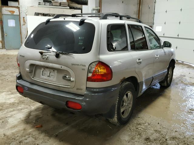 KM8SC73D93U435812 - 2003 HYUNDAI SANTA FE G SILVER photo 4