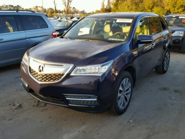 5FRYD3H4XGB015650 - 2016 ACURA MDX TECHNO BLUE photo 2