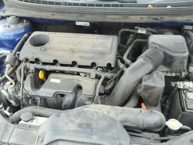 KNAFU6A26A5150276 - 2010 KIA FORTE EX BLUE photo 7