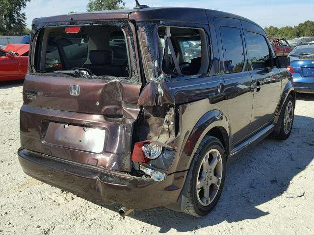 5J6YH18928L014152 - 2008 HONDA ELEMENT SC BROWN photo 4