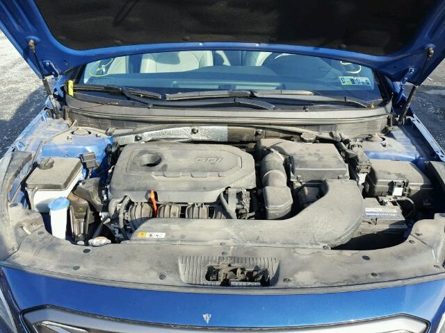 5NPE34AF5FH083511 - 2015 HYUNDAI SONATA SPO BLUE photo 7