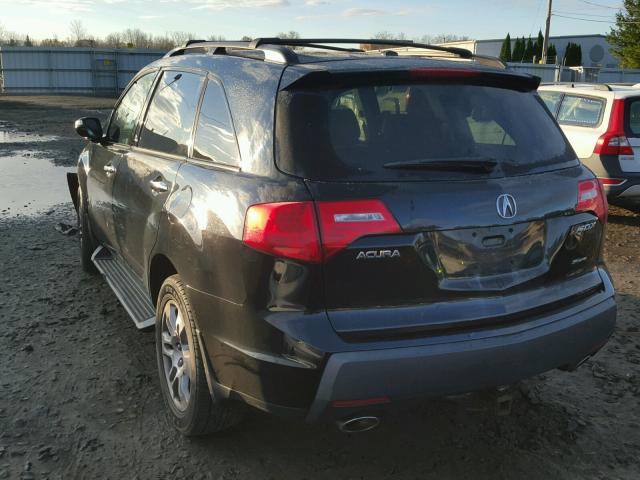 2HNYD28299H529491 - 2009 ACURA MDX BLACK photo 3